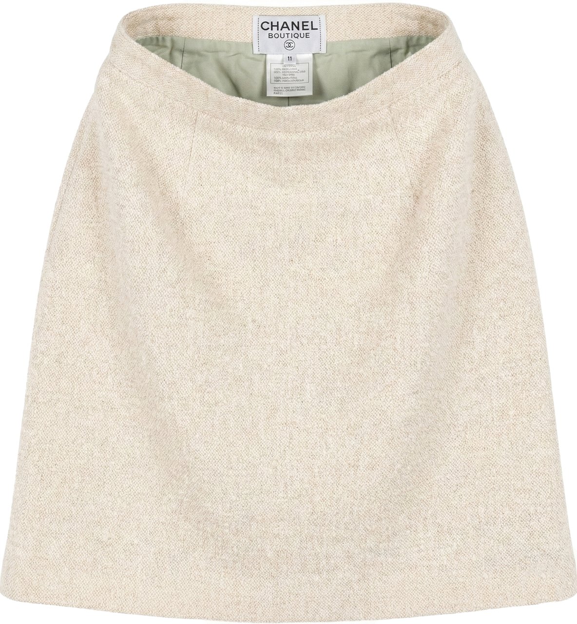 Chanel Chanel Tweed Skirt (DE36 / FR38) Beige