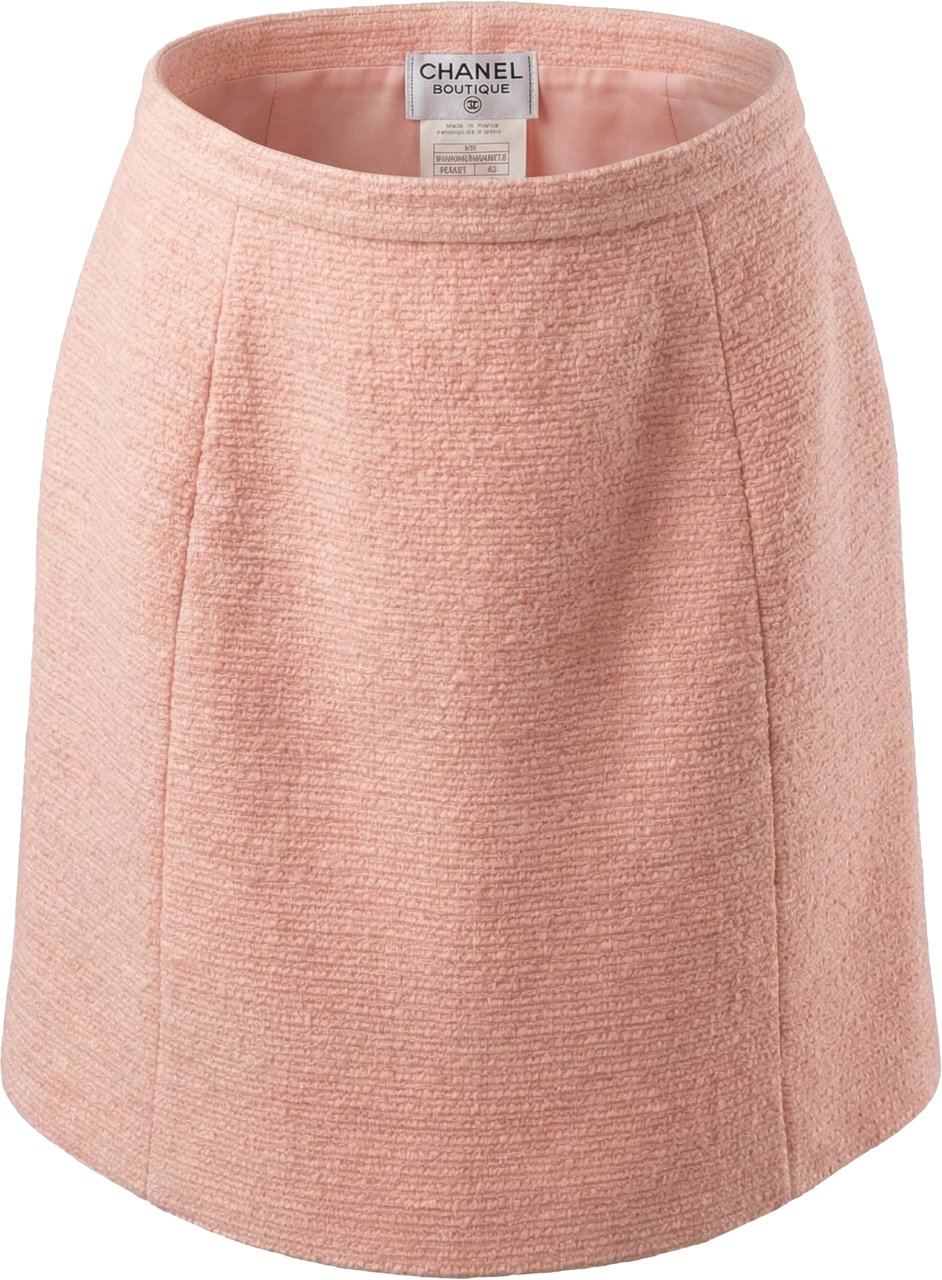 Chanel Chanel Pink Tweed Skirt (DE38 / FR40) Rood