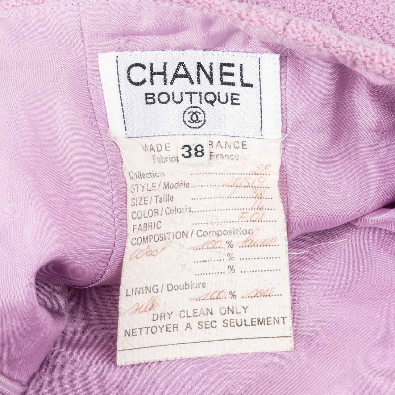 Chanel Chanel Purple Tweed Skirt (DE36 / FR38) Paars