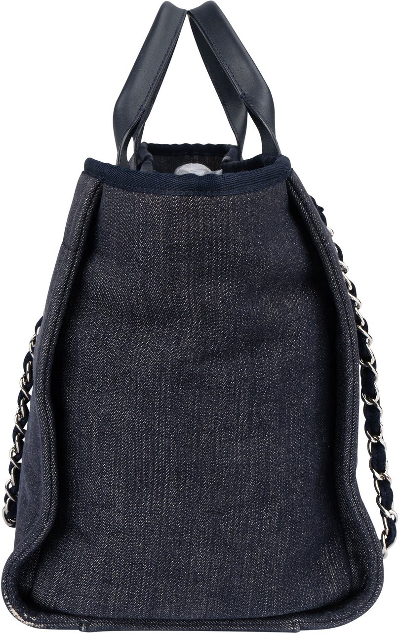Chanel Chanel Bleu Cotton Deauville Handbag Blauw