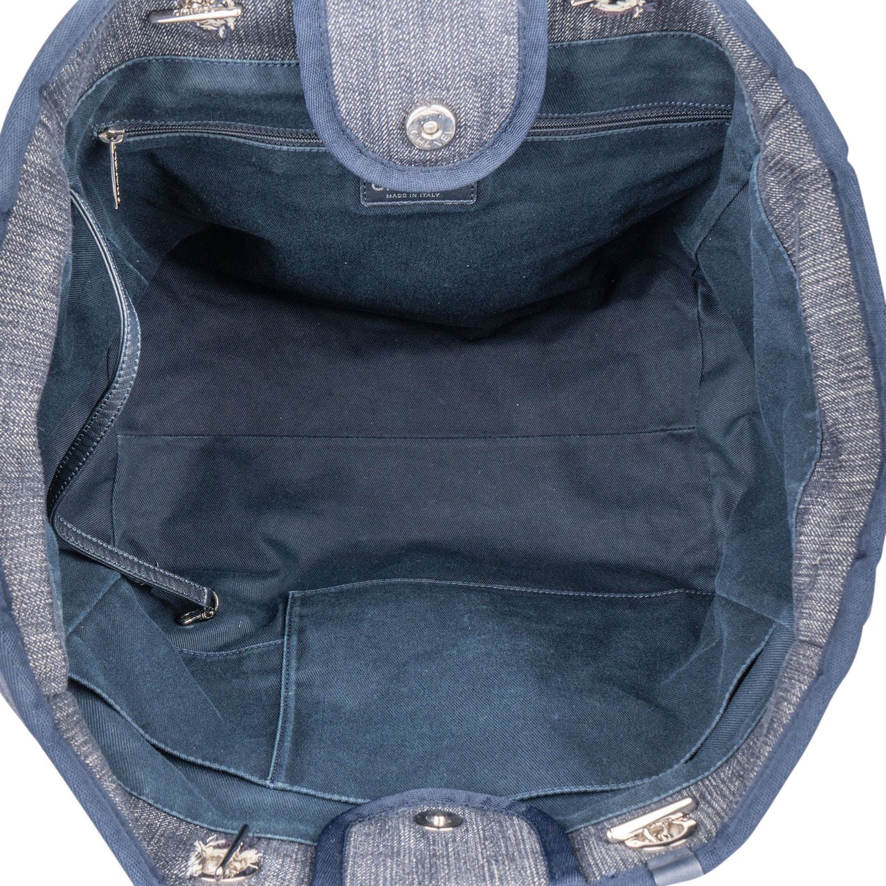 Chanel Chanel Bleu Cotton Deauville Handbag Blauw