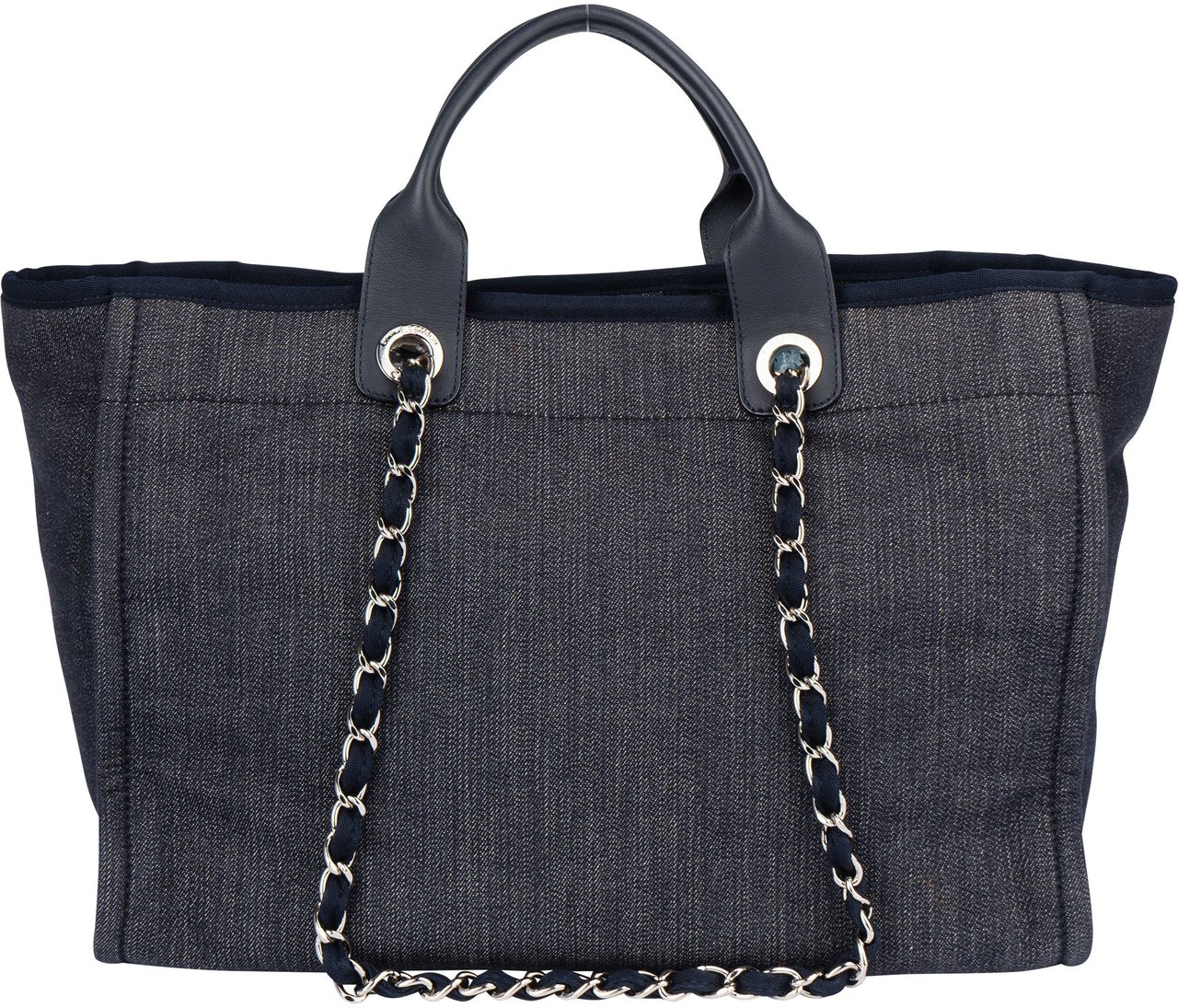 Chanel Chanel Bleu Cotton Deauville Handbag Blauw