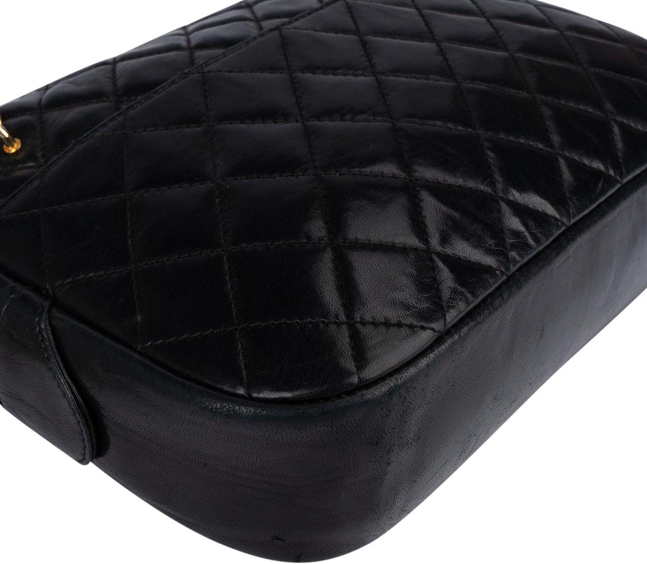 Chanel Chanel Quilted Lambskin Shoulder Bag Zwart