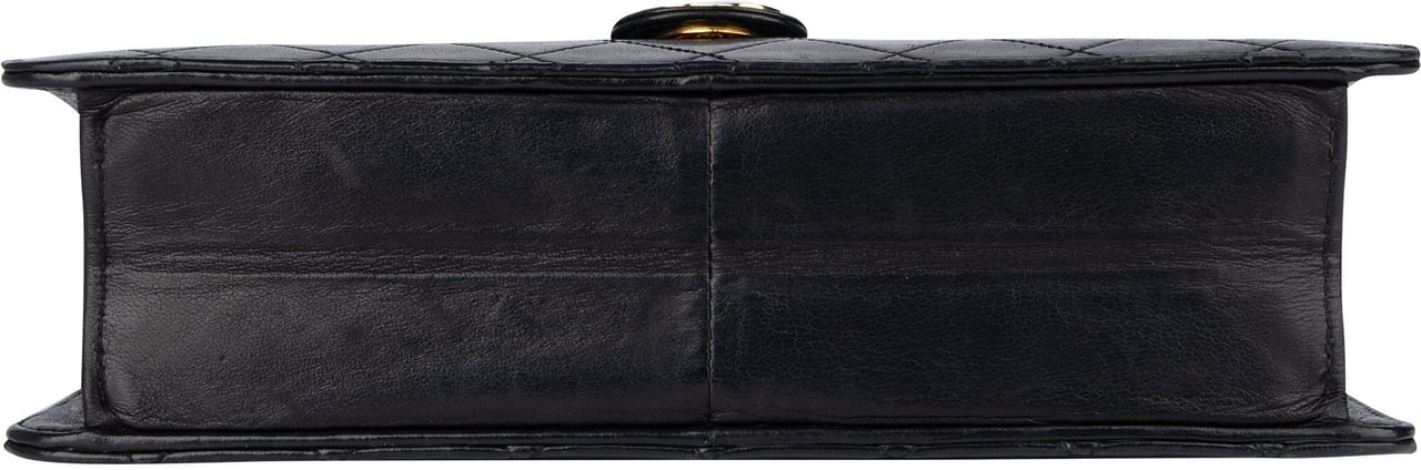 Chanel Chanel Quilted Lambskin Single Flap Shoulder Bag Zwart