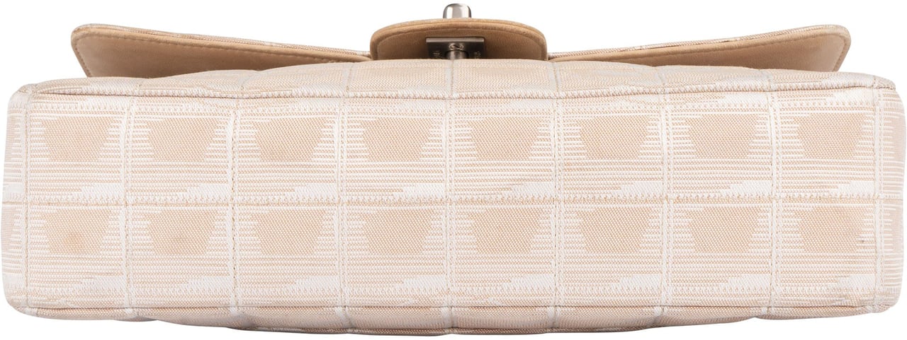 Chanel Chanel Travel Line Monogram Single Flap Crossbody Bag Beige