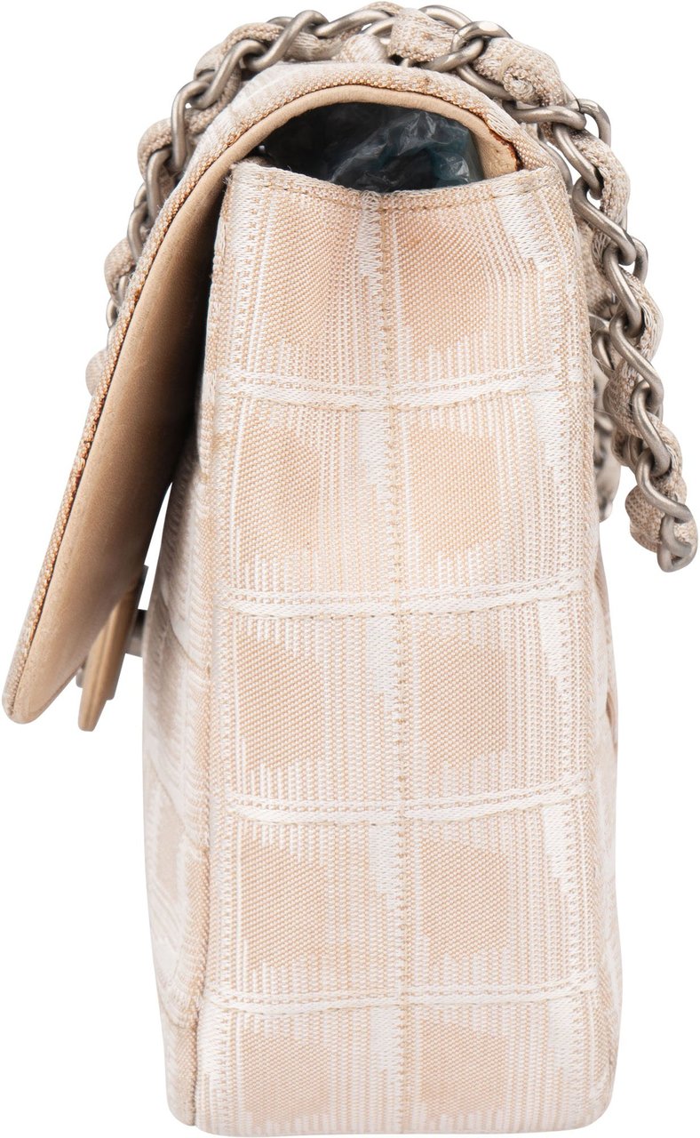 Chanel Chanel Travel Line Monogram Single Flap Crossbody Bag Beige