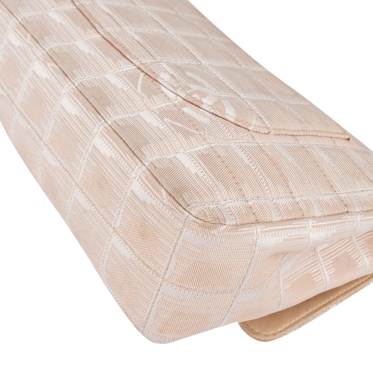 Chanel Chanel Travel Line Monogram Single Flap Crossbody Bag Beige