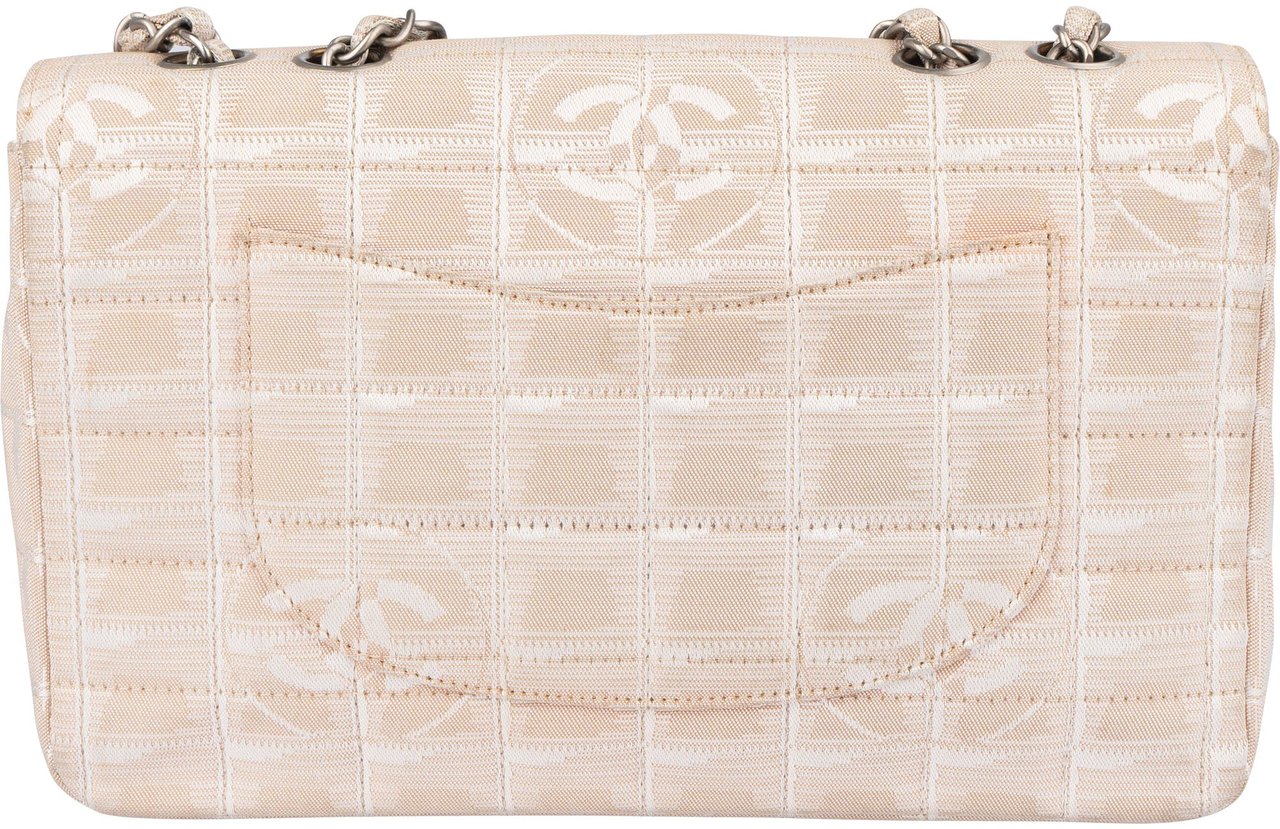 Chanel Chanel Travel Line Monogram Single Flap Crossbody Bag Beige