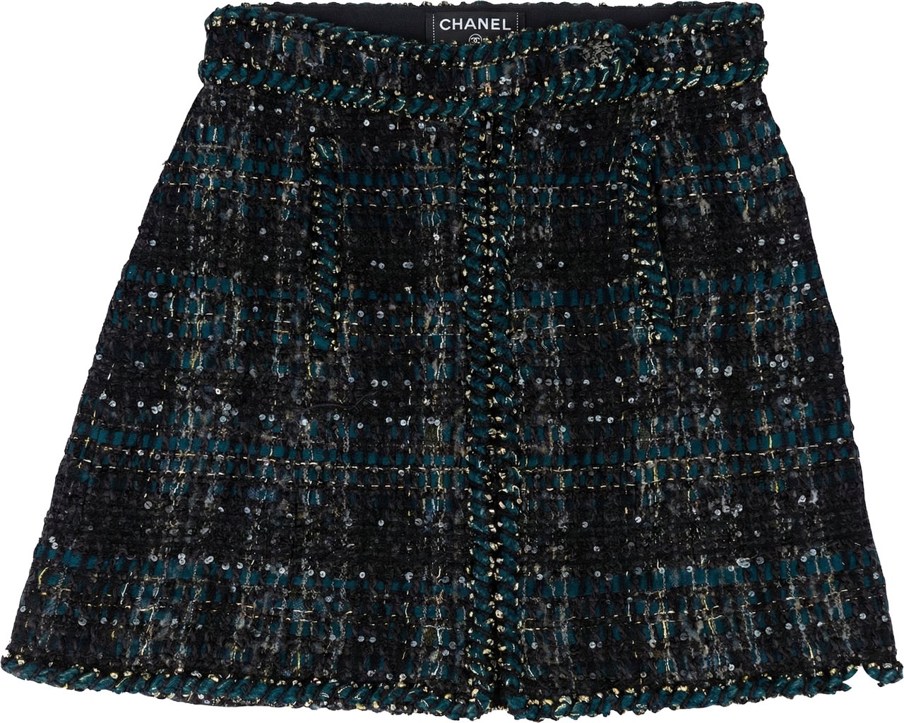 Chanel Chanel Multicolor Tweed Skirt (D 38 / FR 40) Groen
