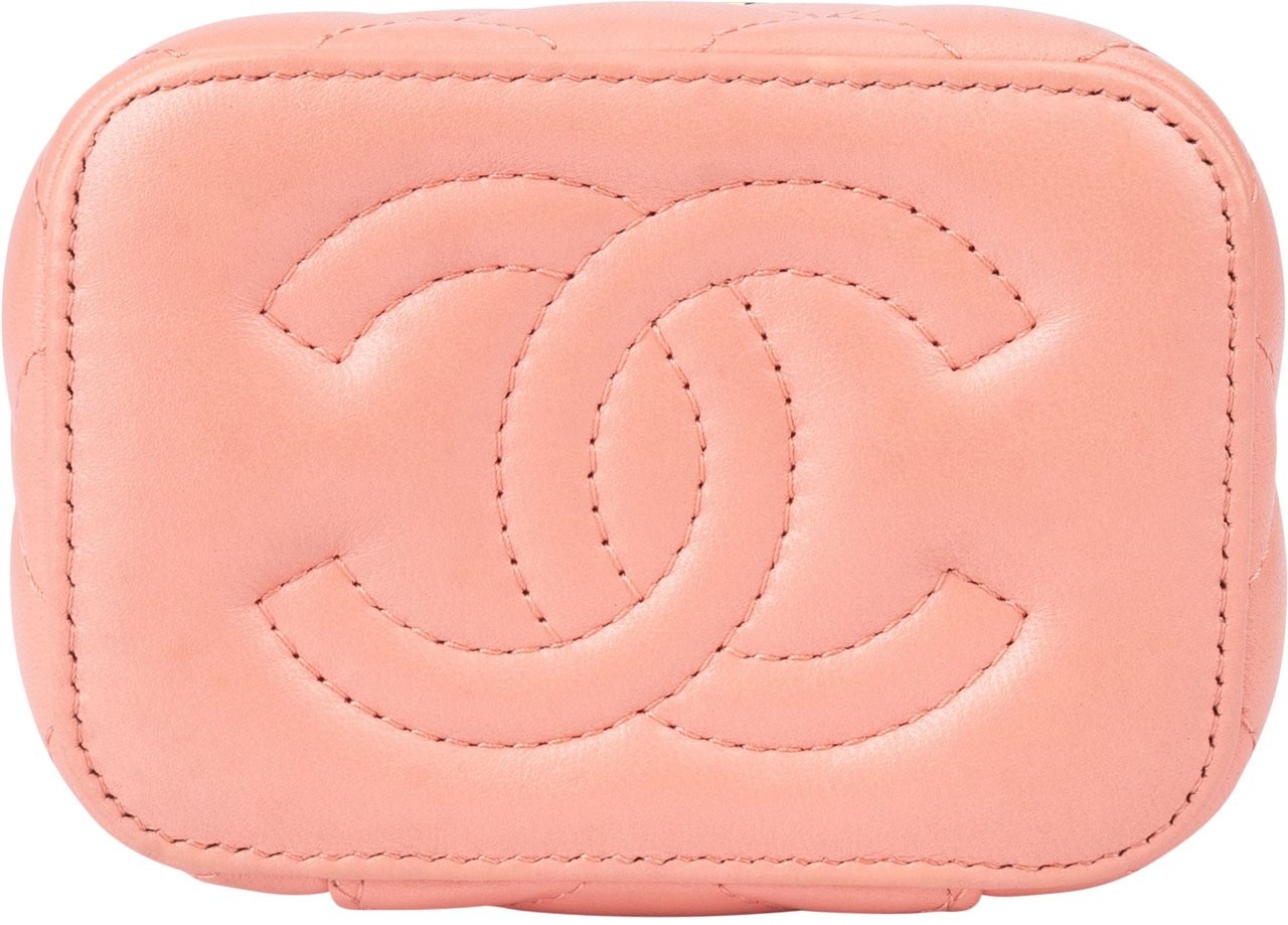Chanel Chanel Quilted Lambskin Vanity CC Crossbody Bag Rood