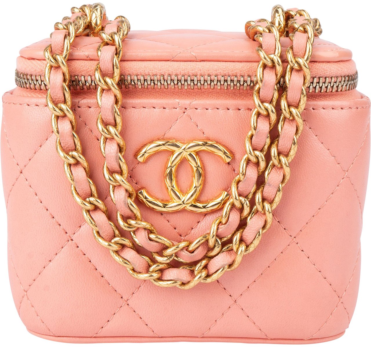 Chanel Chanel Quilted Lambskin Vanity CC Crossbody Bag Rood
