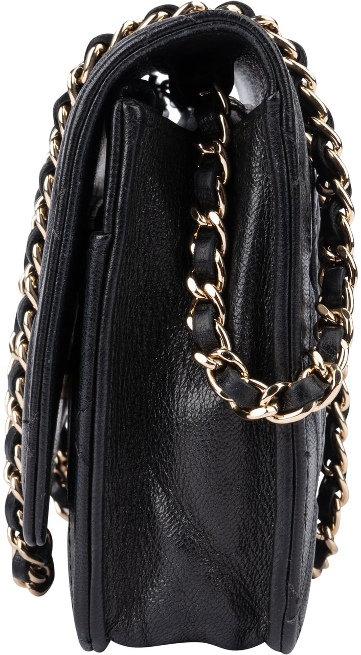 Chanel Chanel Quilted Lambskin Wallet On Chain Crossbody Bag Zwart