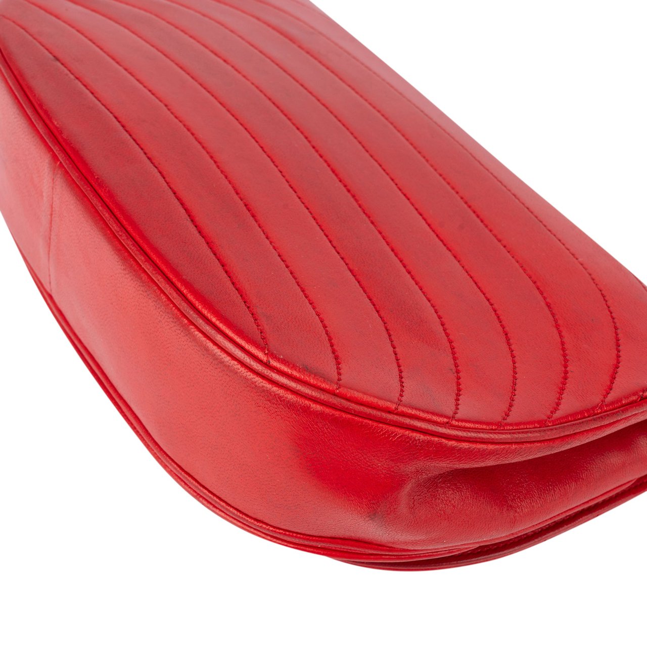 Chanel Chanel Stitching Lambskin 24K Gold Single Flap Shoulder Bag Rood