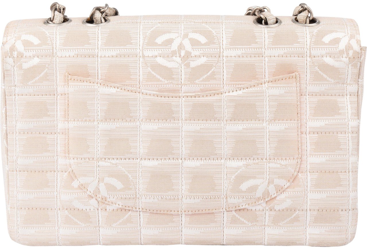 Chanel Chanel Travel Line Monogram Single Flap Crossbody Bag Beige