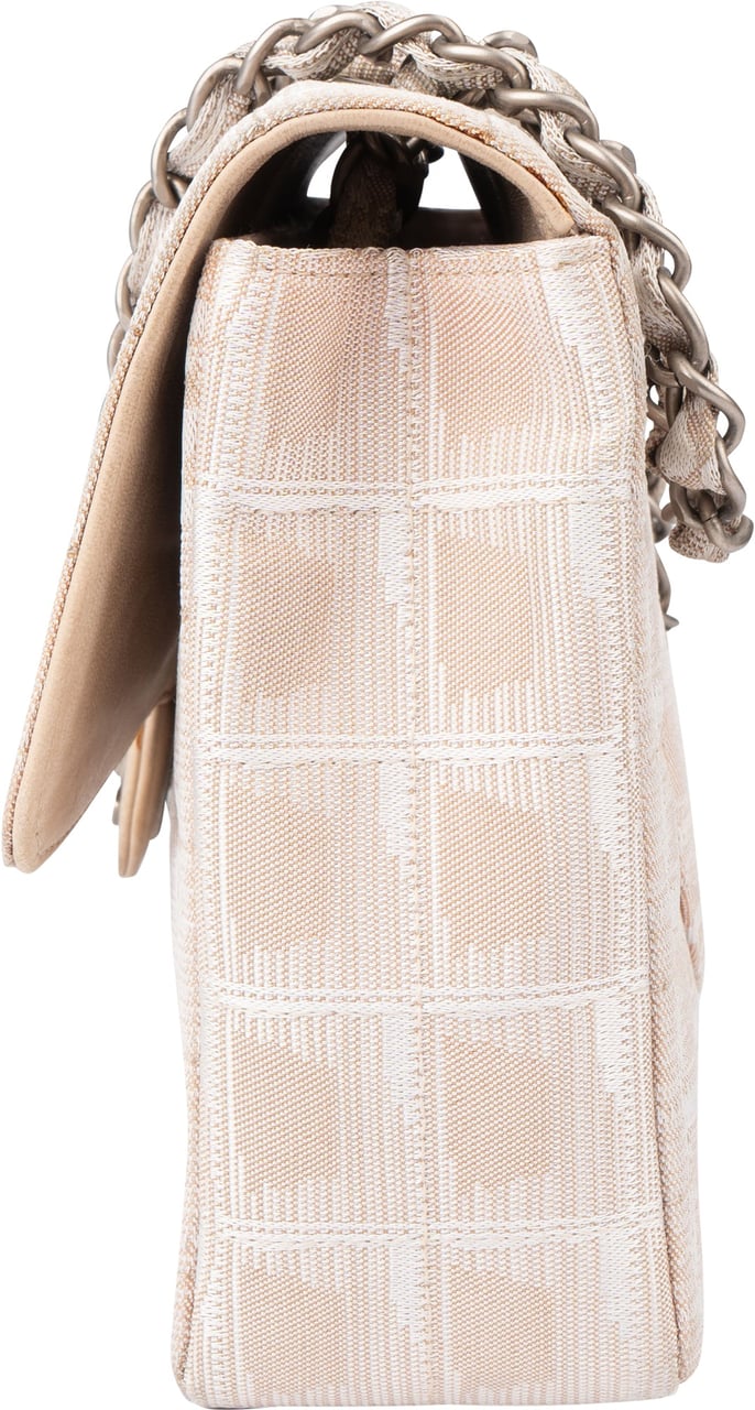 Chanel Chanel Travel Line Monogram Single Flap Crossbody Bag Beige