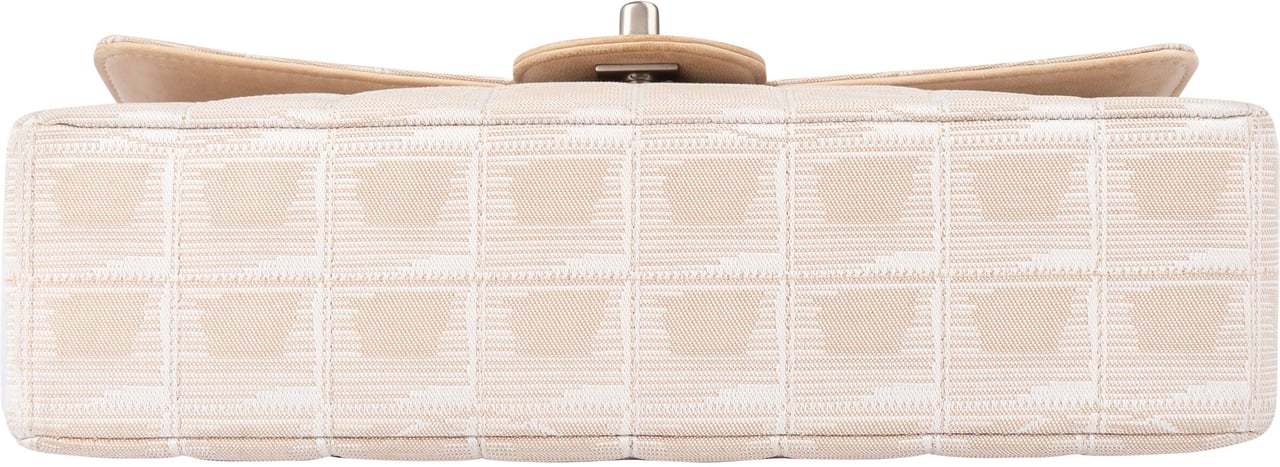 Chanel Chanel Travel Line Monogram Single Flap Crossbody Bag Beige