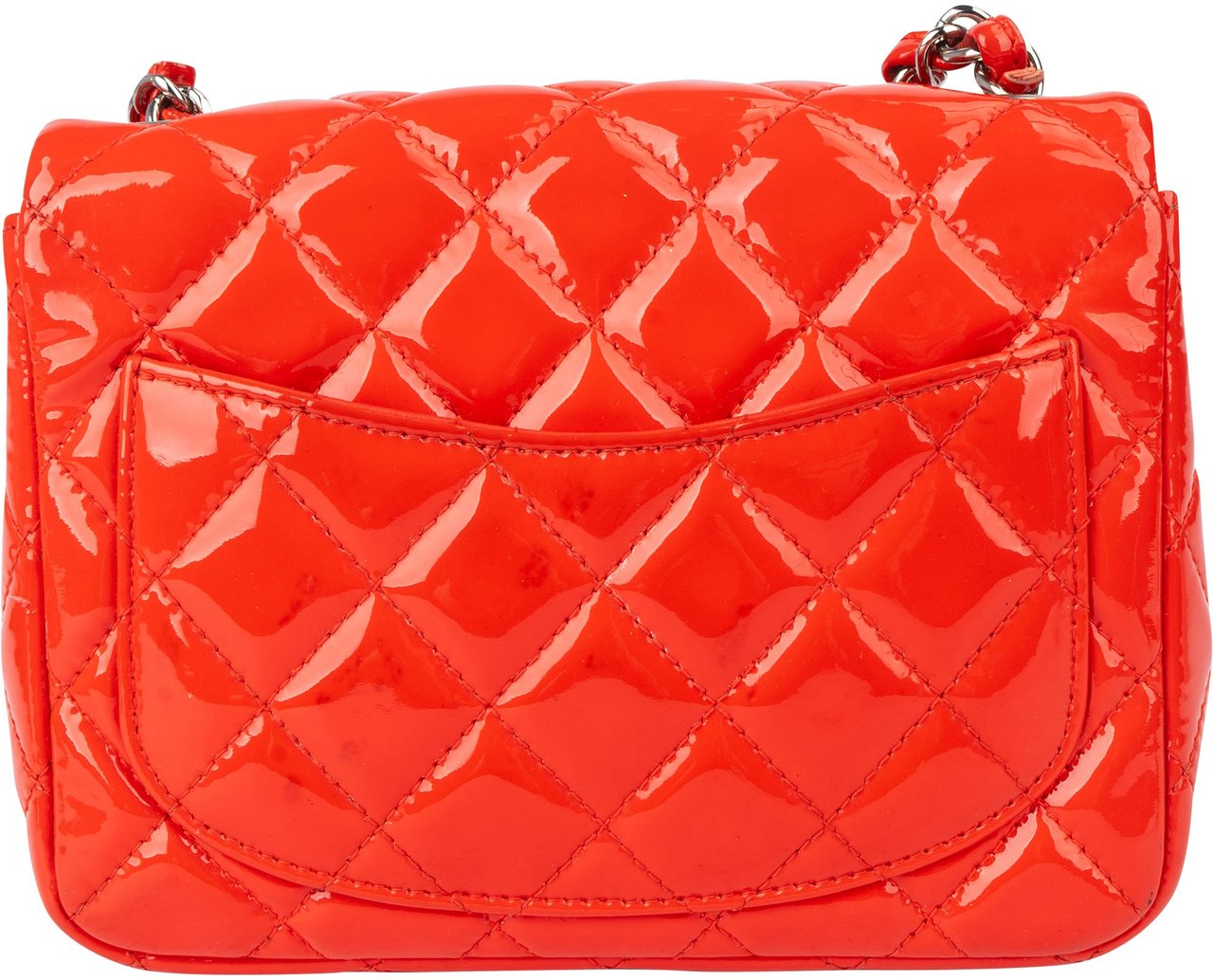 Chanel Chanel Rouge Patent Leather Single Flap Crossbody Bag Rood