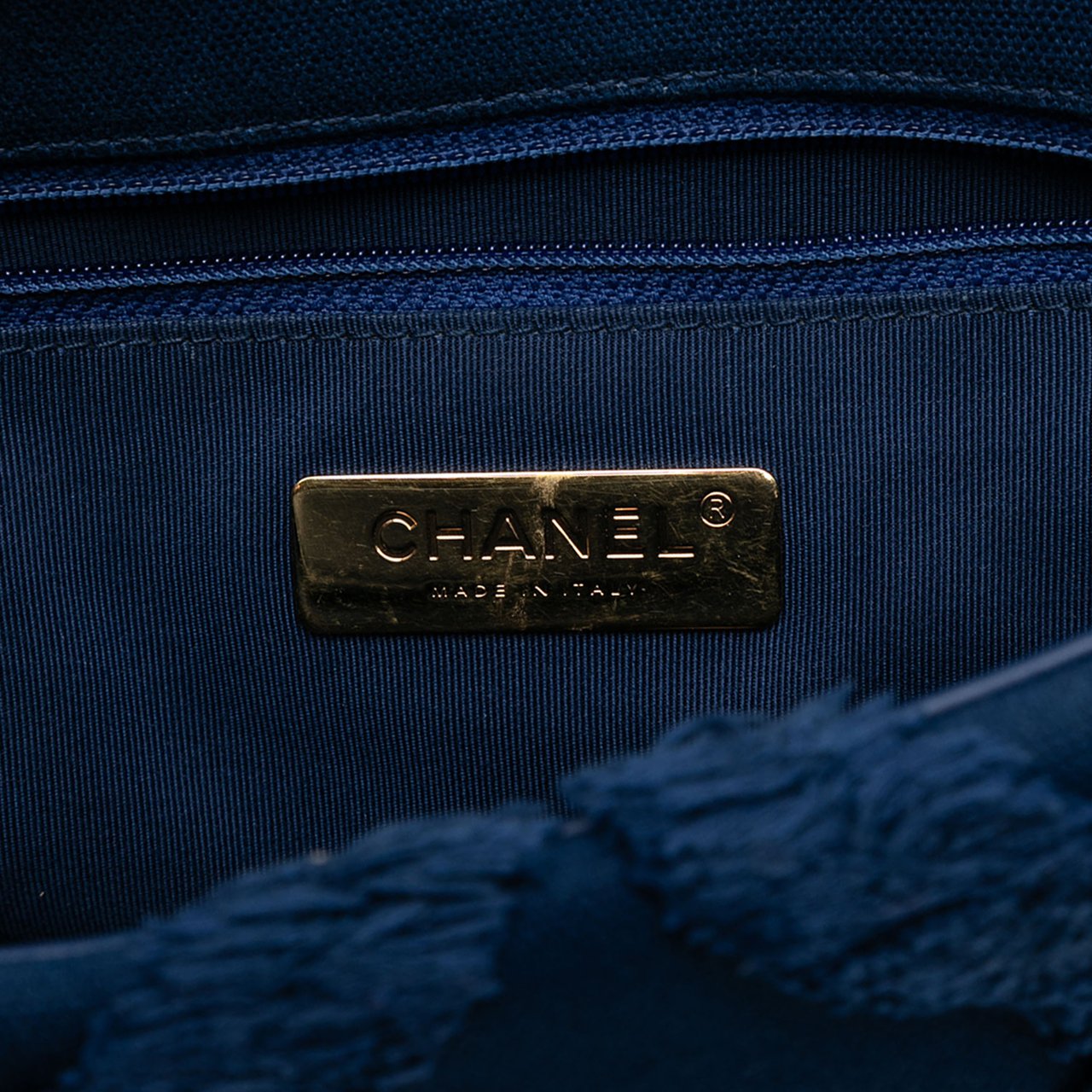 Chanel Medium Canvas and Cotton 19 Flap Blauw