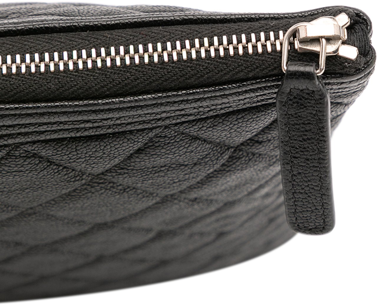 Chanel Large Quilted Caviar Boy O Case Clutch Zwart