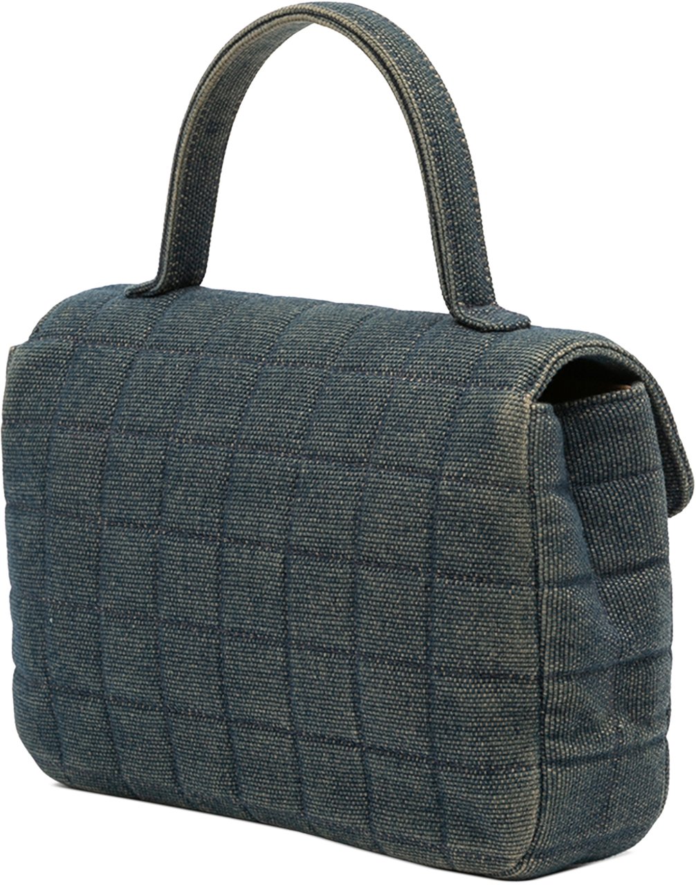 Chanel Reissue 2.55 Chocolate Bar Denim Top Handle Flap Blauw