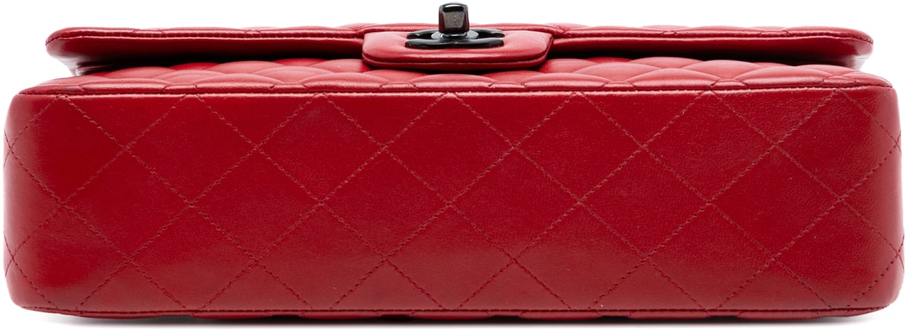 Chanel Medium Classic Lambskin Double Flap Rood