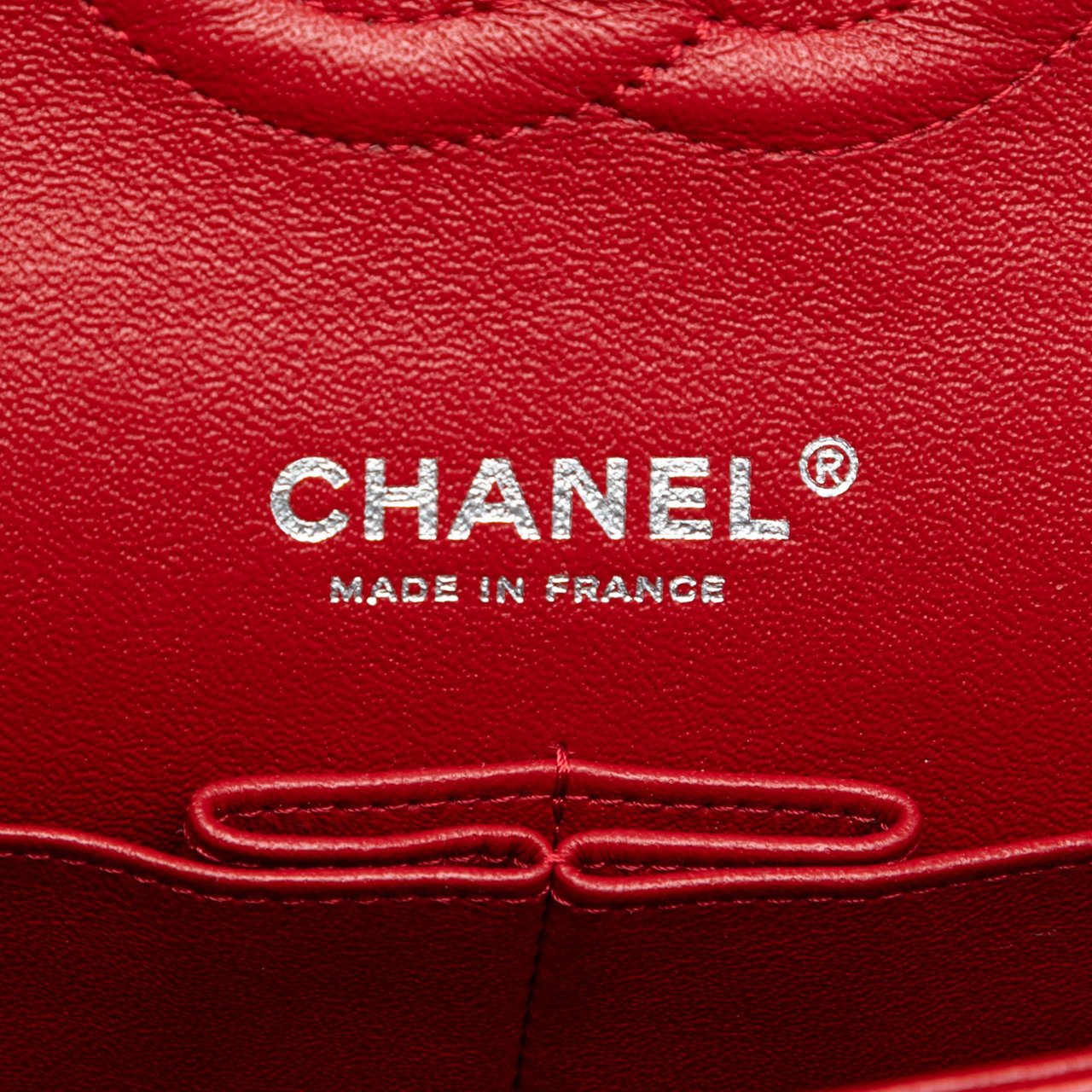 Chanel Medium Classic Lambskin Double Flap Rood