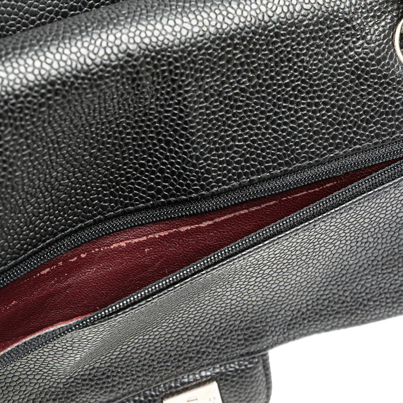 Chanel Medium Classic Caviar Double Flap Zwart