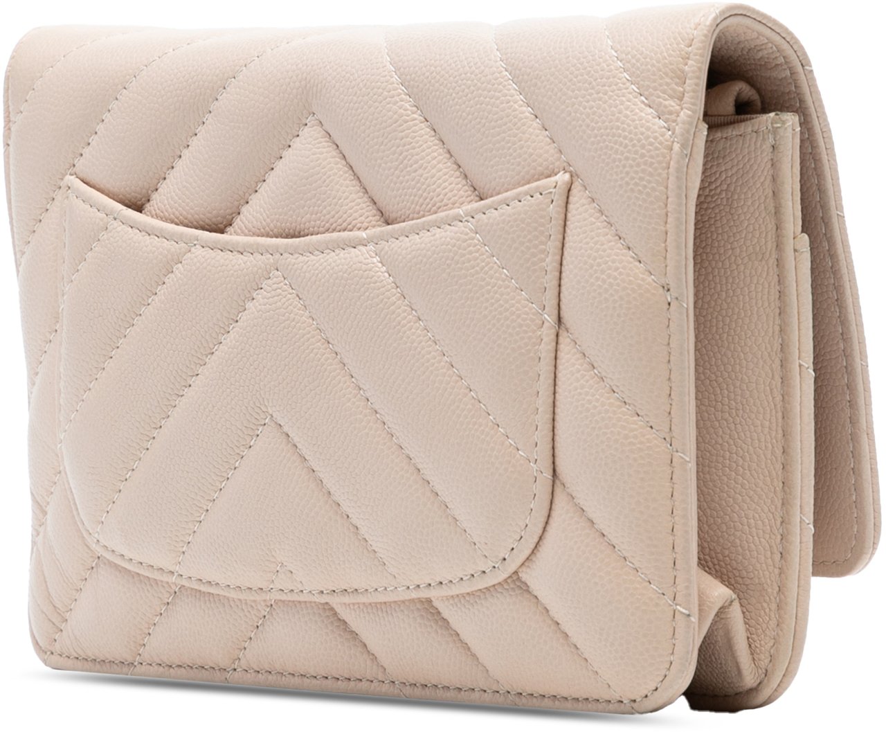 Chanel CC Chevron Caviar Ancient Greek Charms Wallet On Chain Bruin