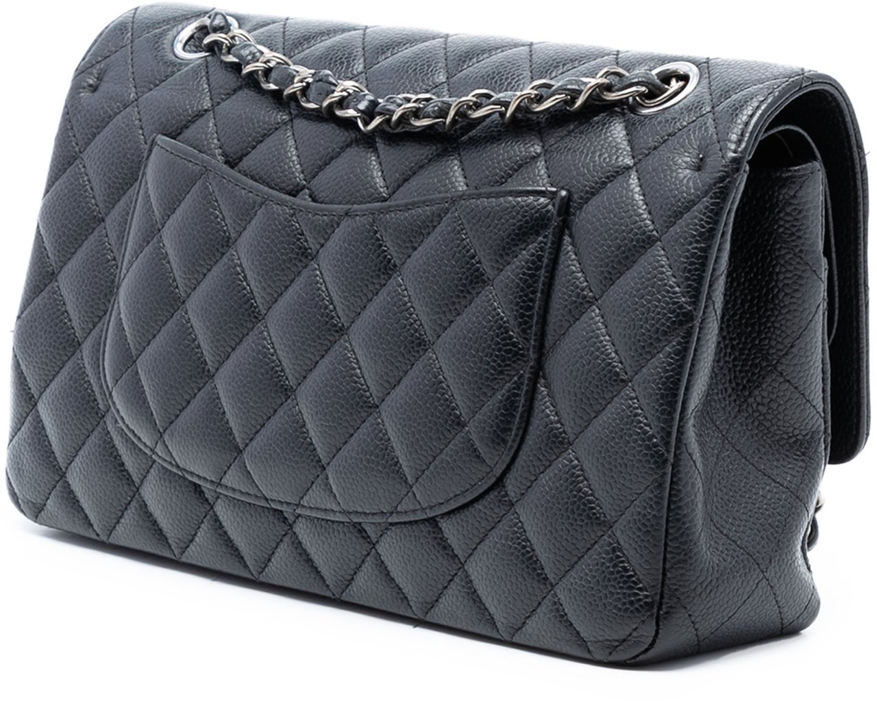 Chanel Medium Classic Caviar Double Flap Zwart
