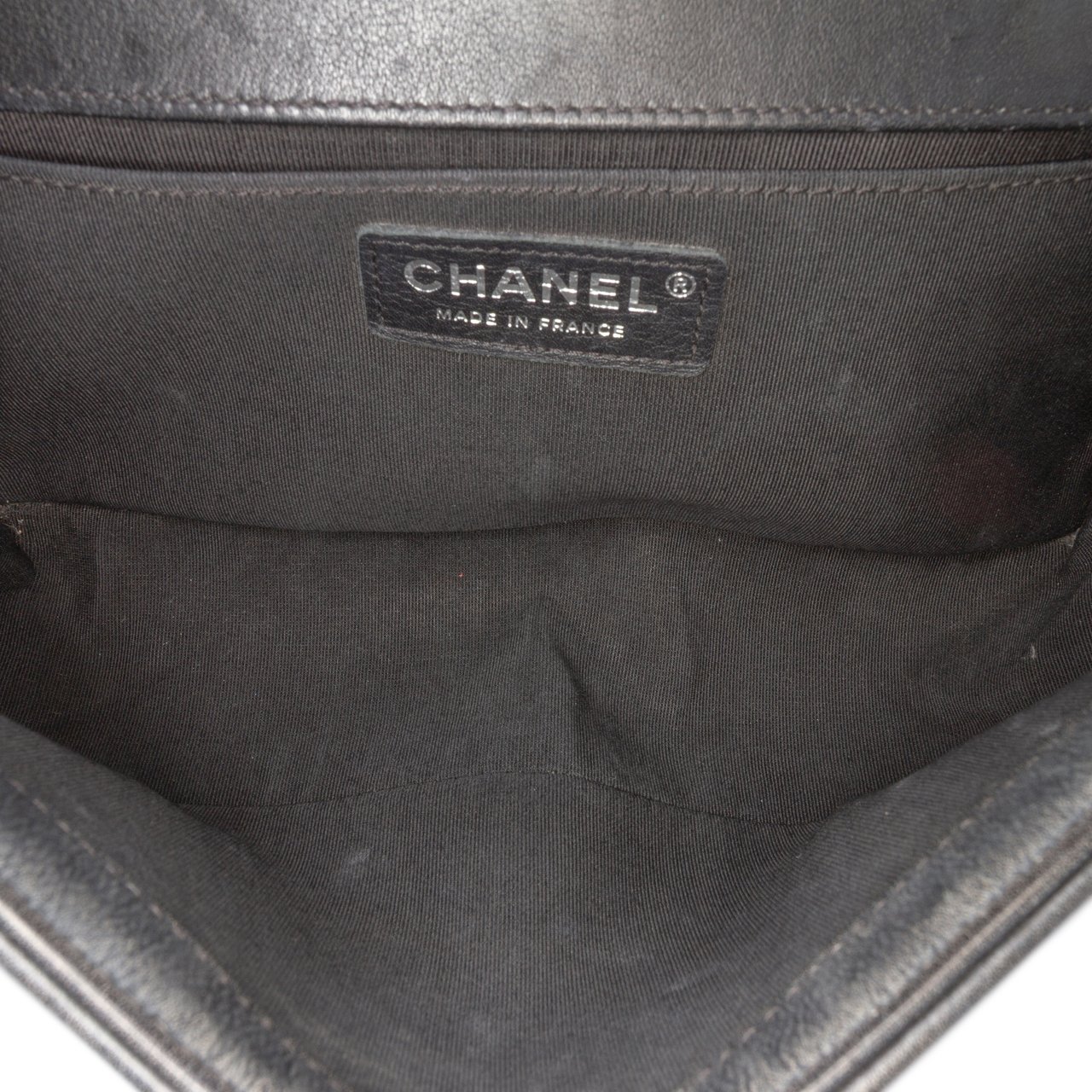 Chanel Old Medium Braided Calfskin Boy Flap Blauw