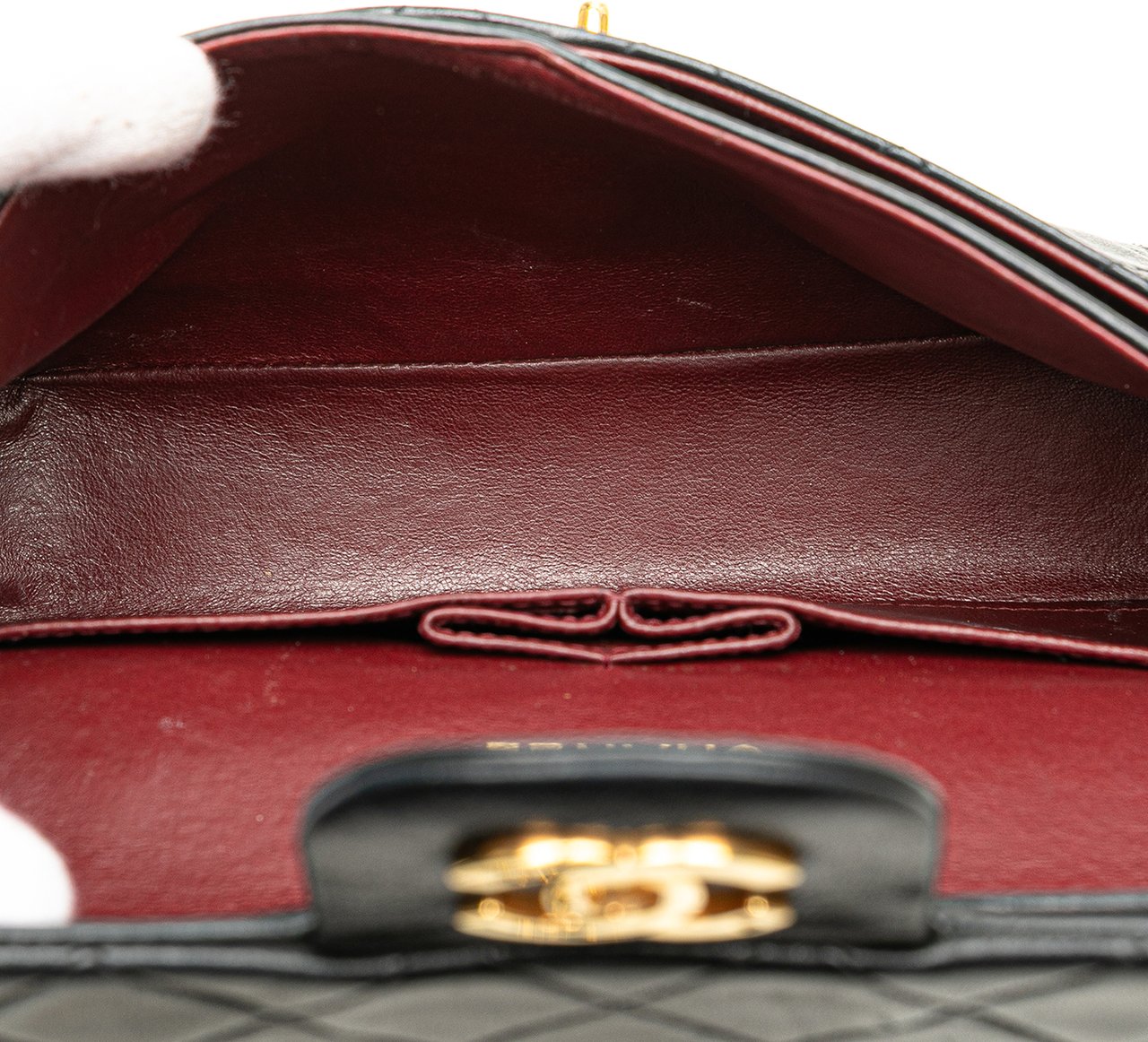 Chanel Small Classic Lambskin Double Flap Zwart