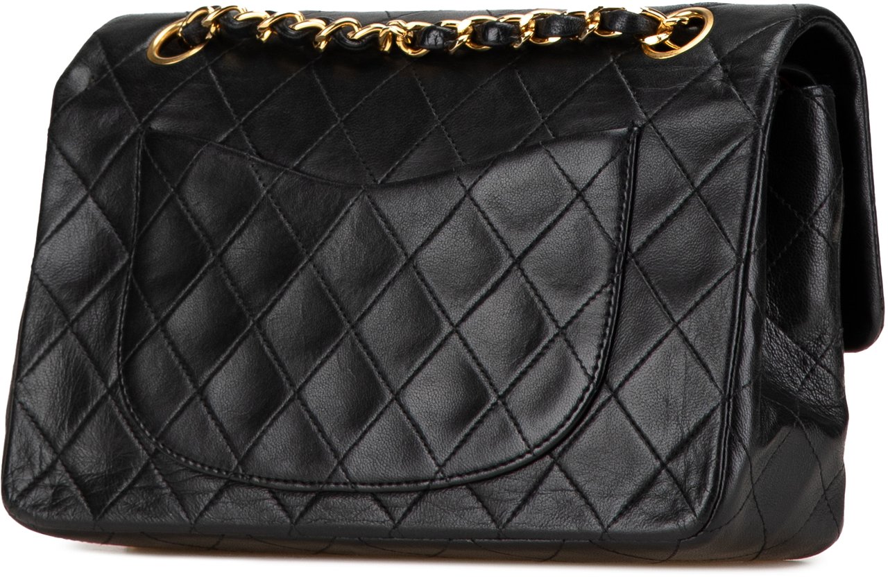 Chanel Small Classic Lambskin Double Flap Zwart