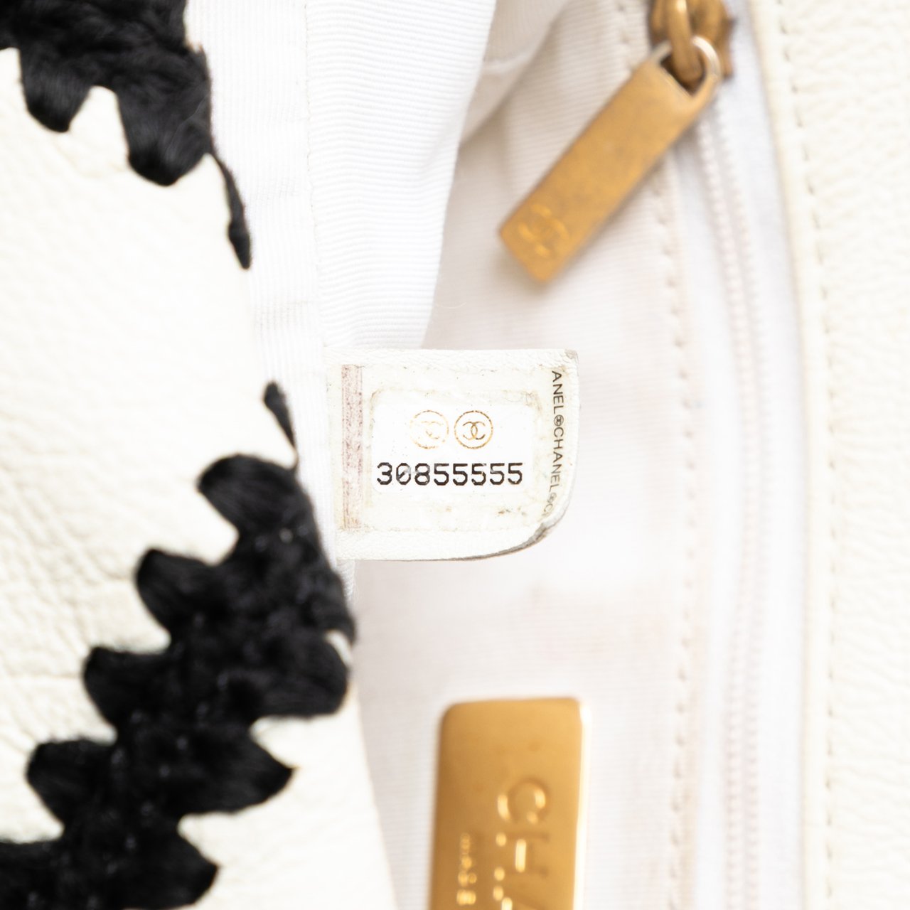 Chanel Medium Crochet Calfskin 19 Flap Wit