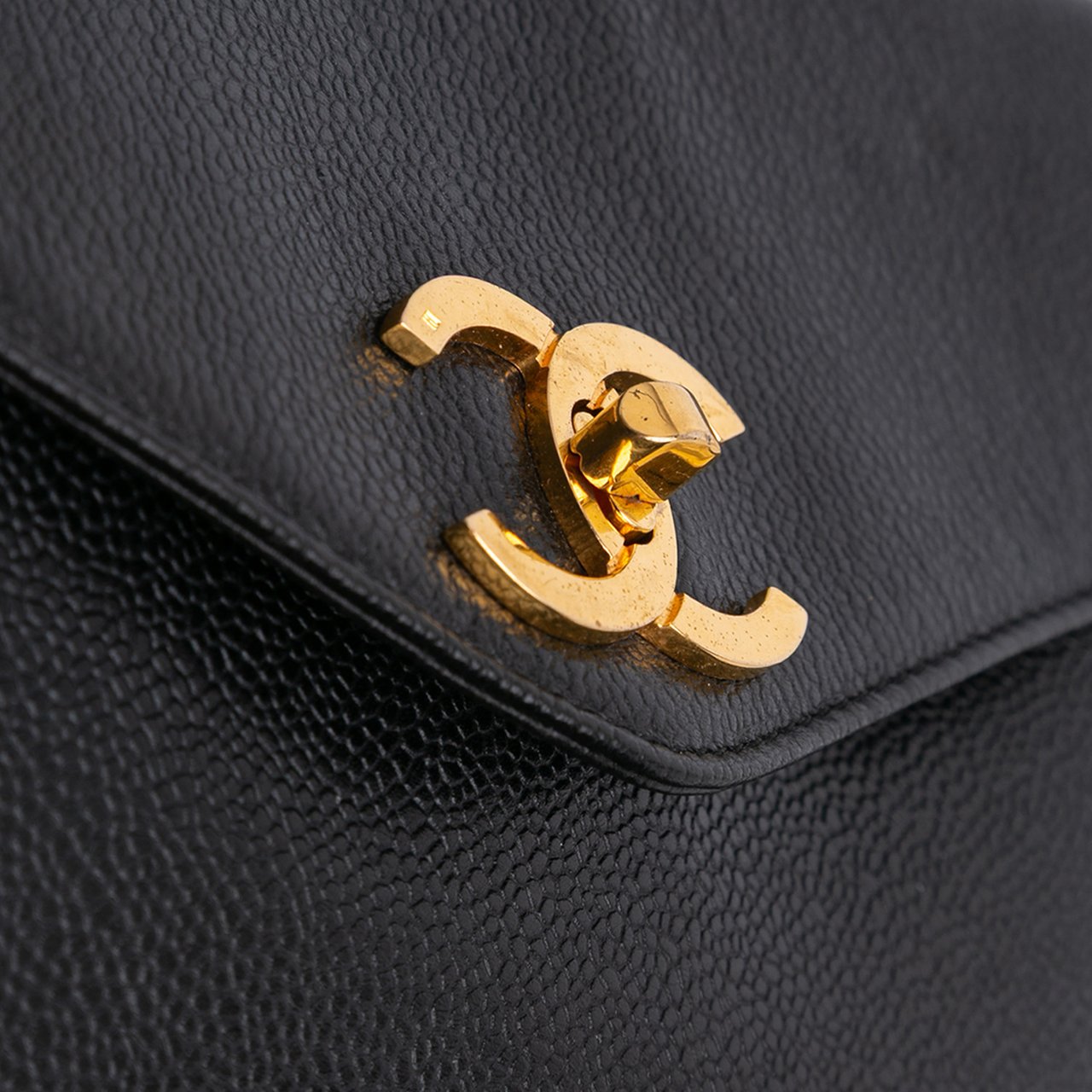 Chanel CC Caviar Shoulder Bag Zwart