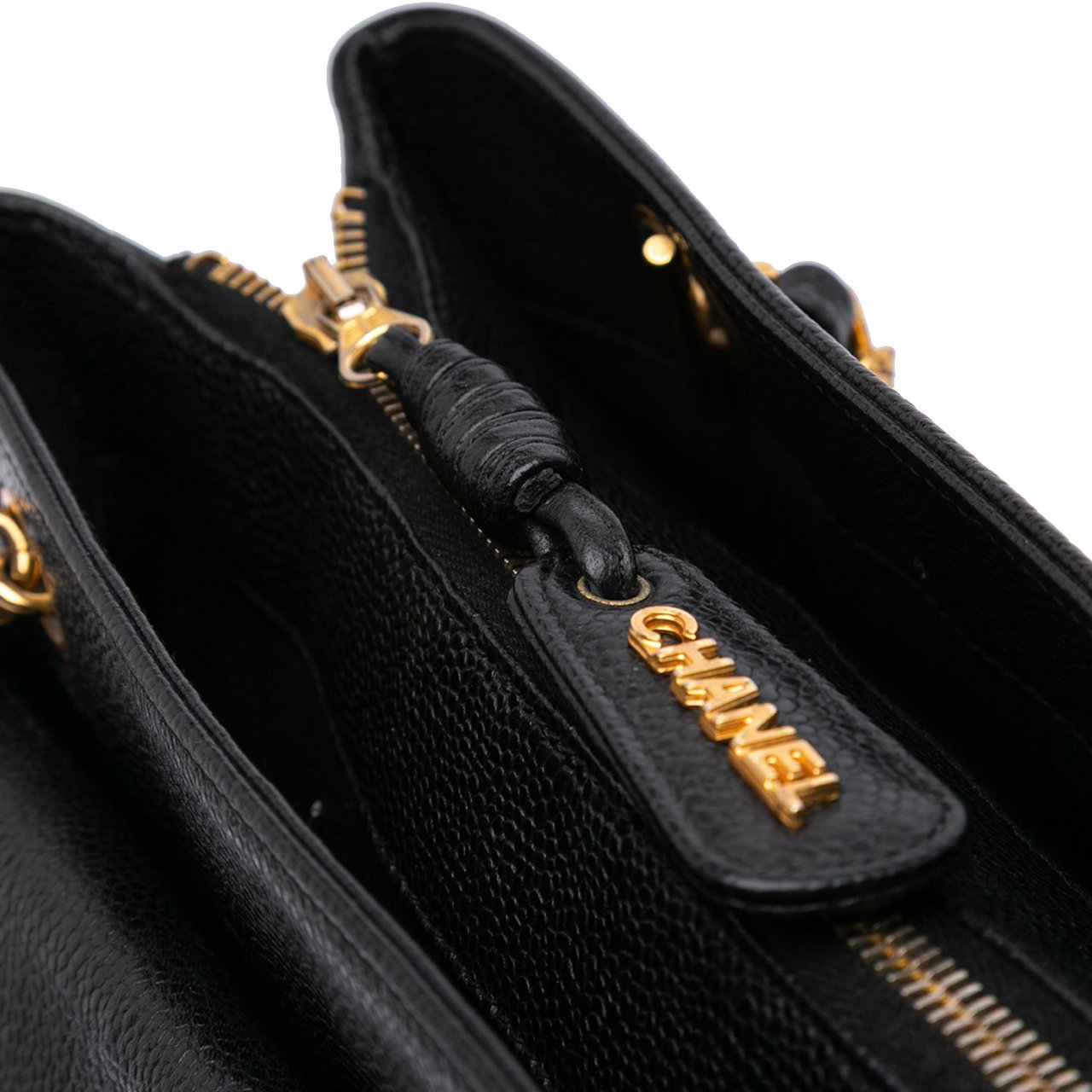 Chanel CC Caviar Shoulder Bag Zwart
