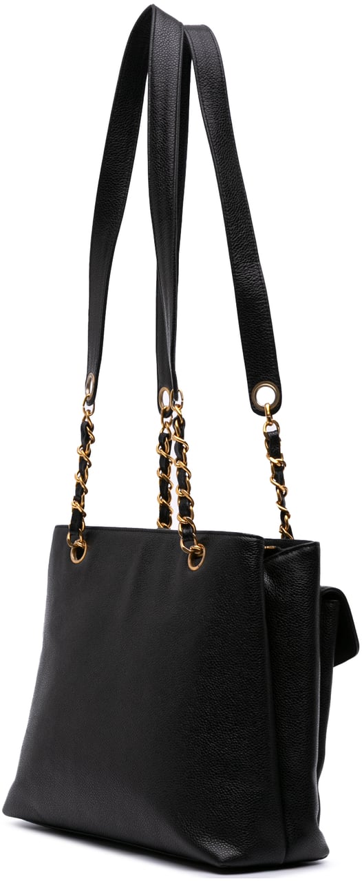 Chanel CC Caviar Shoulder Bag Zwart
