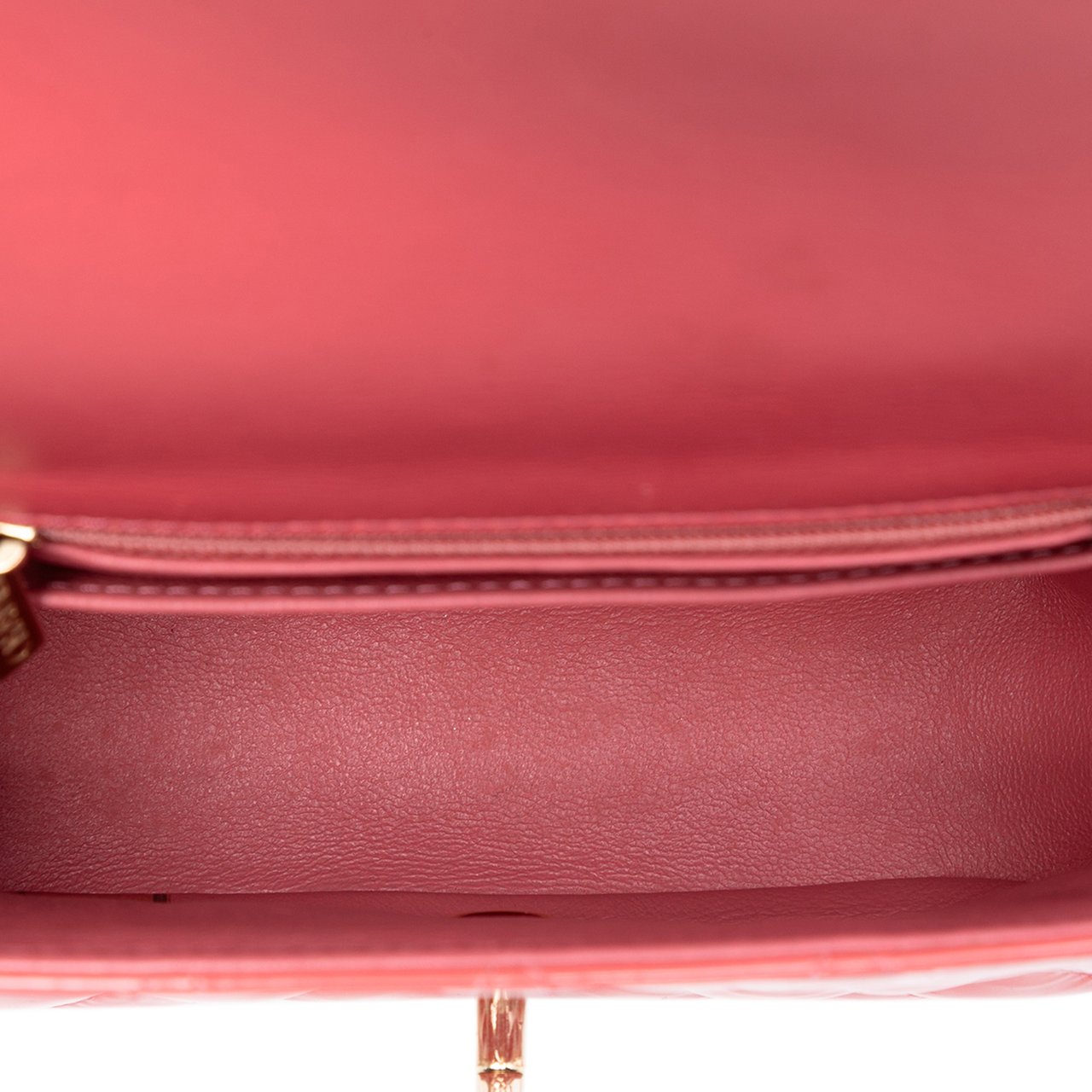 Chanel Mini Square Classic Patent Single Flap Roze