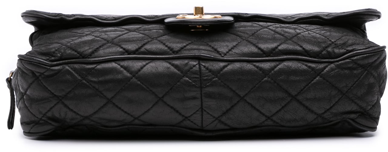 Chanel Large Quilted Iridescent Calfskin Shiva Flap Zwart