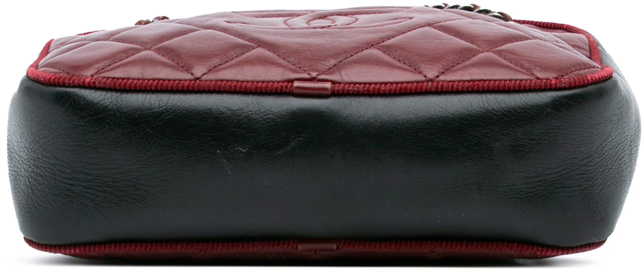 Chanel Small Bicolor Quilted Calfskin Ballerine Camera Bag Rood