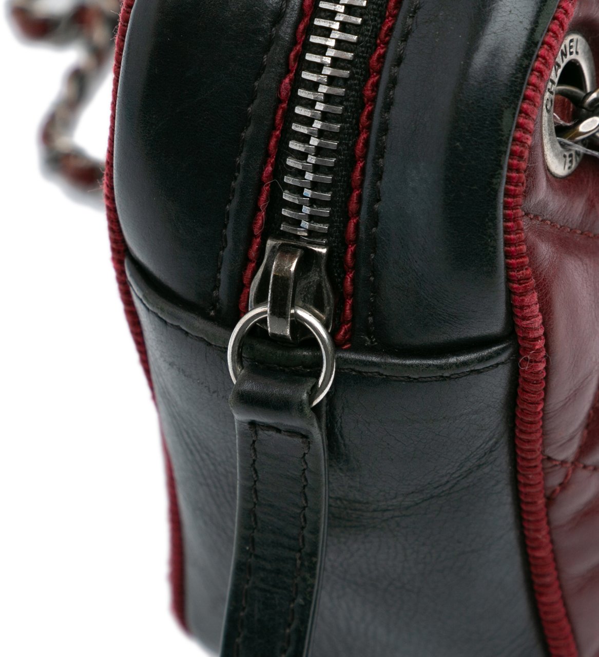 Chanel Small Bicolor Quilted Calfskin Ballerine Camera Bag Rood