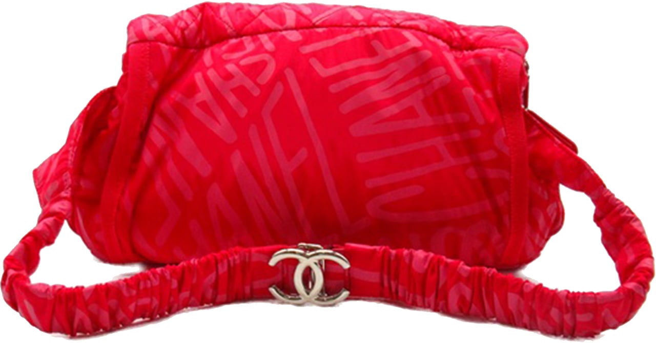 Chanel Printed Nylon Coco Neige Convertible Backpack Roze