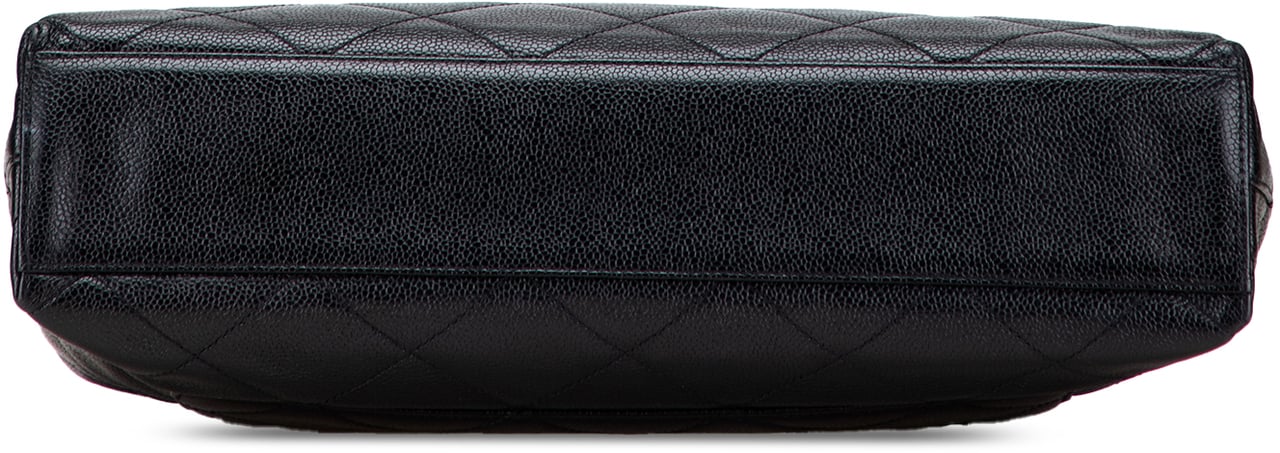 Chanel CC Quilted Caviar Tortoise Chain Tote Zwart