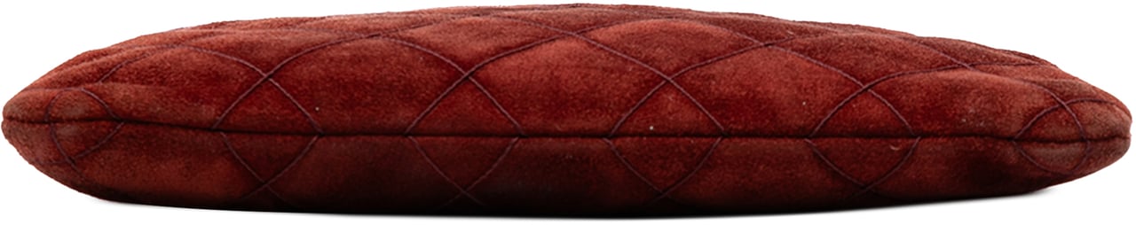 Chanel CC Quilted Suede Tassel Crossbody Rood