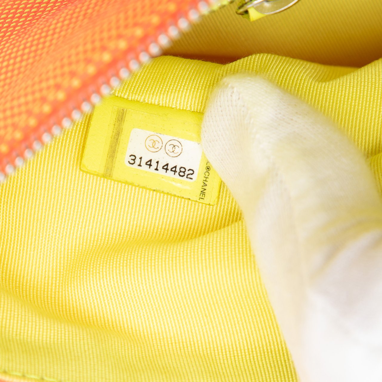 Chanel Medium Mixed Fiber Deauville O Case Clutch Oranje