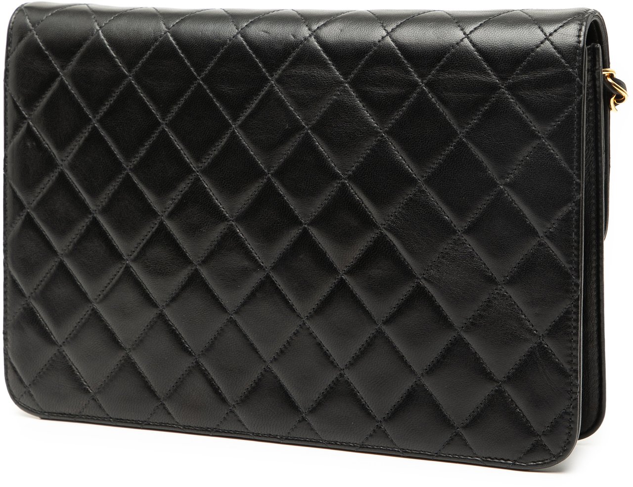 Chanel Medium CC Quilted Lambskin Single Flap Zwart