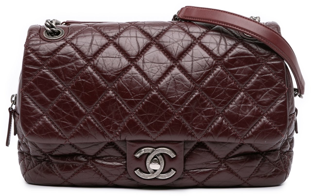 Chanel Jumbo Quilted Aged Calfskin New Portobello Flap Rood