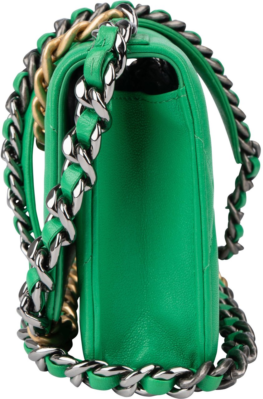 Chanel Chanel 19 Quilted Lambskin Wallet On Chain Crossbody Bag Groen
