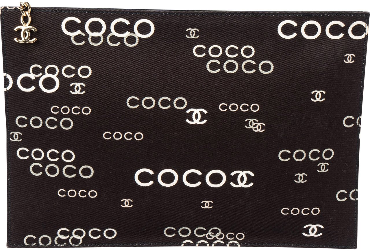 Chanel Chanel Coco Mark Clutch Zwart
