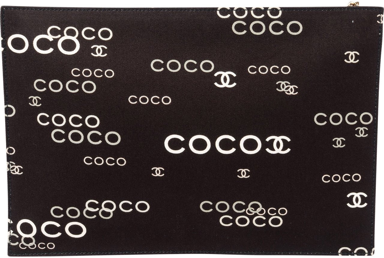 Chanel Chanel Coco Mark Clutch Zwart