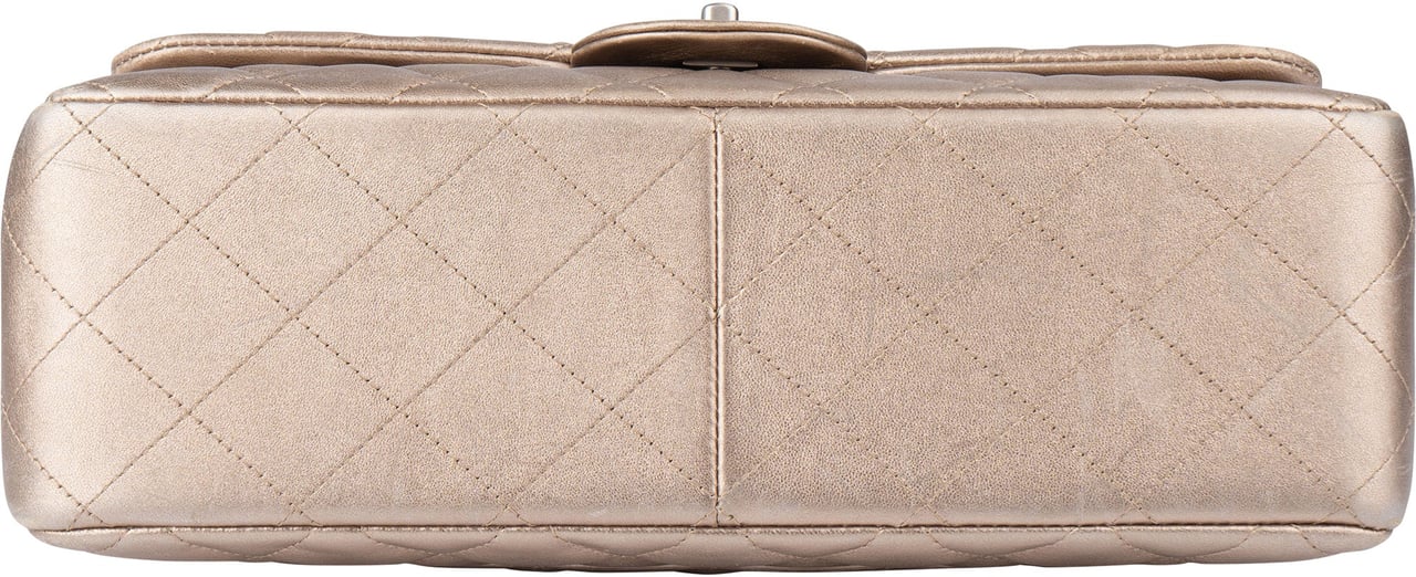 Chanel Chanel Quilted Lambskin Jumbo Double Flap Crossbody Bag Oranje